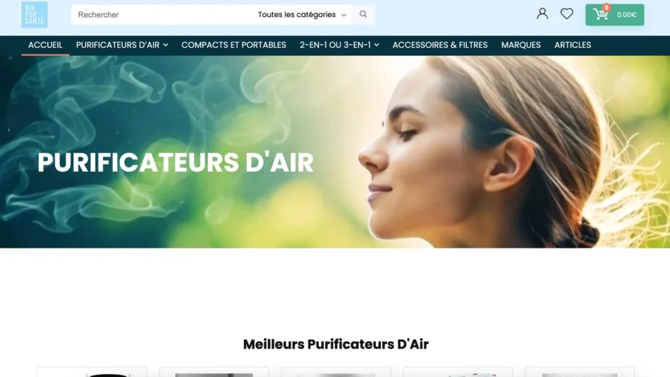Site Air Pur Santé — réalisation Dopamine 360