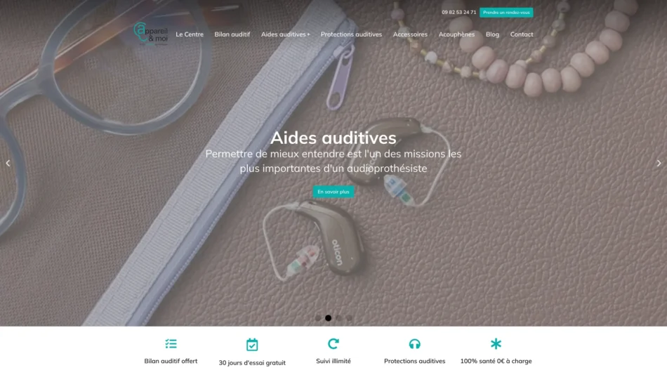 Site Appareil & Moi, audioprothésiste à Belbeuf près de Rouen — formation et accompagnement SEO Dopamine 360